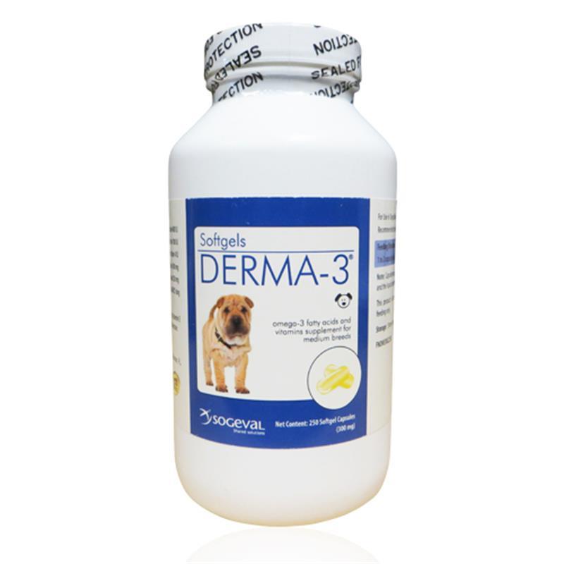 Sogeval Derma-3 Softgel for dogs | Buy Derma-3 softgel now