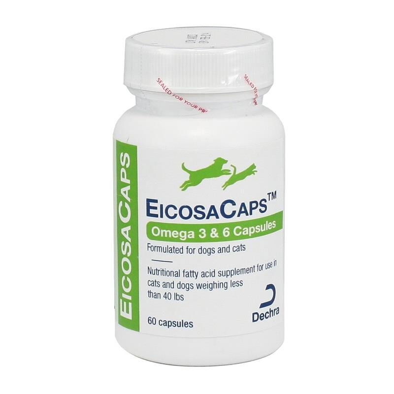 EicosaCaps 60 Capsules Omega 3 and 6 for your dogs and cats