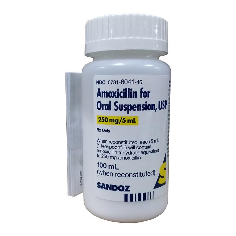 Liquid Amoxicillin Oral Suspension 250 Mg 5Ml For Dogs Cats Allivet   27239 