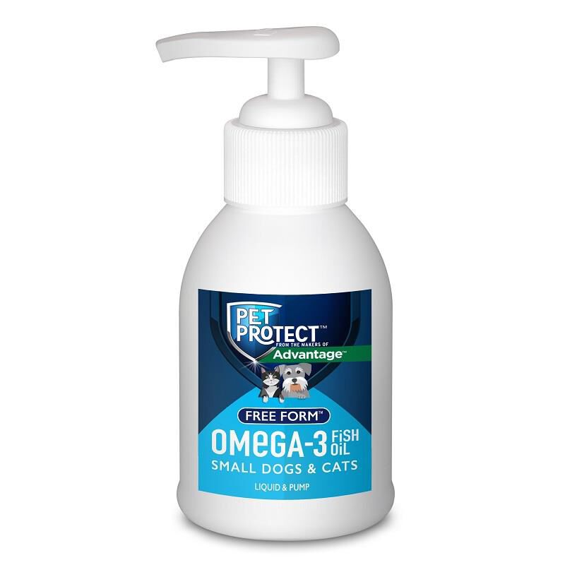 Pet Protect Omega 3 Free Form Liquid for Small Dogs and Cats 4 oz