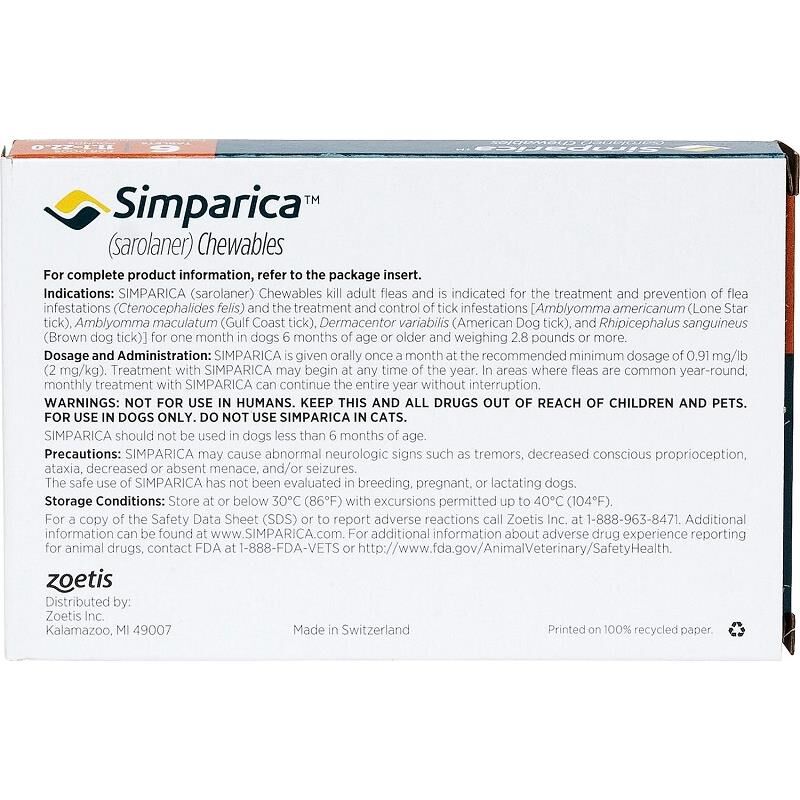 Simparica orange best sale