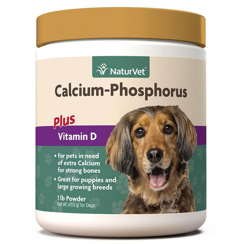 NaturVet Calcium Phosphorus Plus Vitamin D Powder for Dogs 1 lb