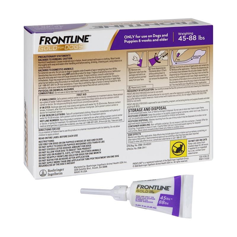 Frontline Gold for Dogs and Puppies