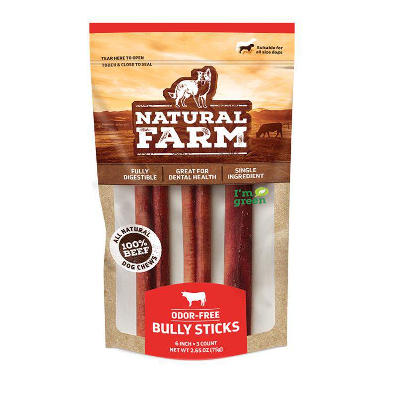 Natural Farm Odor Free 6" Bully Sticks