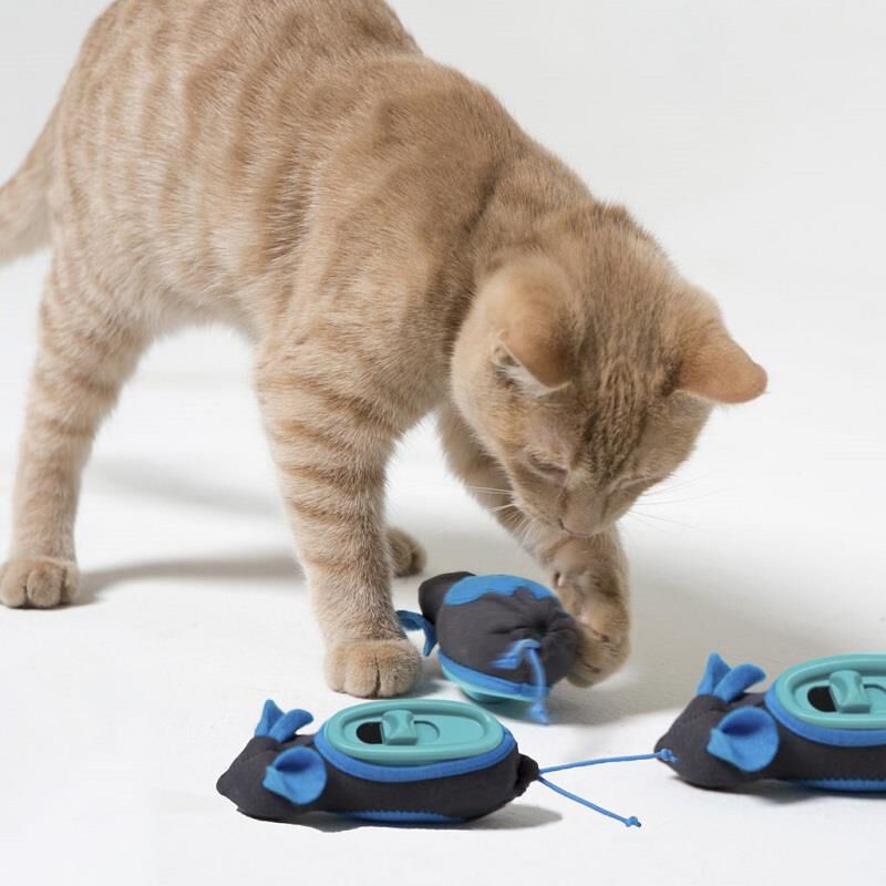 cat mouse feeder toy