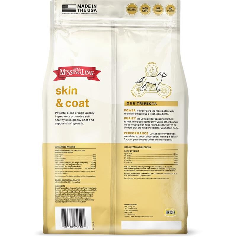 Missing link for dogs skin best sale and coat