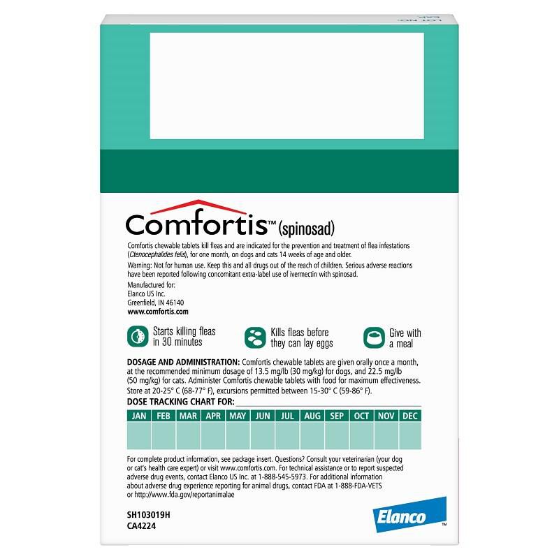 Comfortis chewable tablets for dogs hot sale and cats