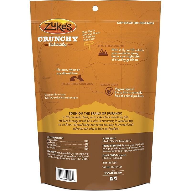 Zuke's Crunchy Naturals Baked With Pumpkin & Sweet Potato Dog Treats