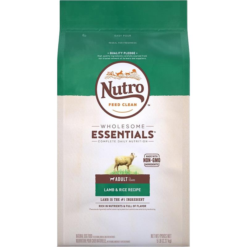 Nutro Wholesome Essentials Adult Pasture-Fed Lamb & Rice Dry Dog Food ...