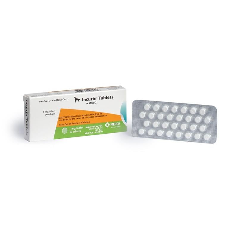 Incurin 1 mg, 30 tablets dosage for Dogs Online Allivet