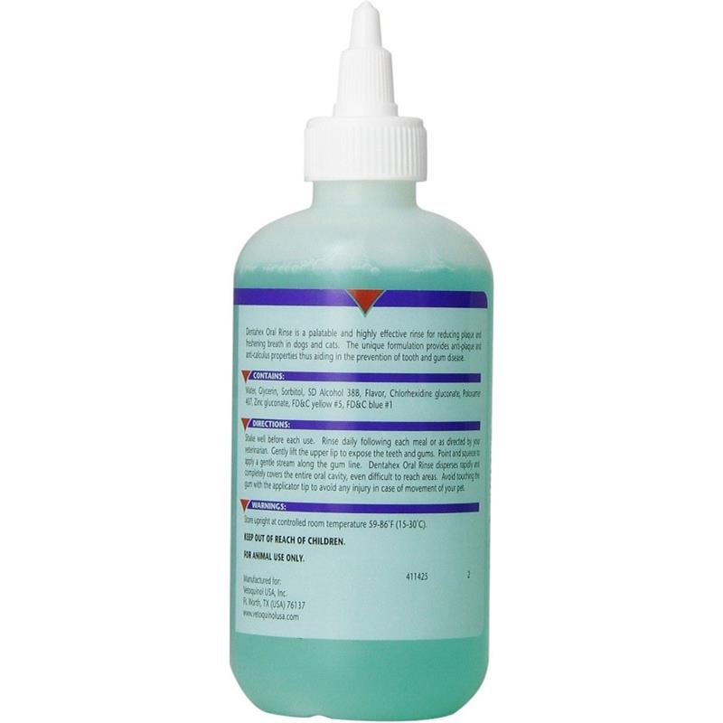 Dentahex Oral Rinse for Dogs and Cats with Chlorhexidine 0.12% and Zinc