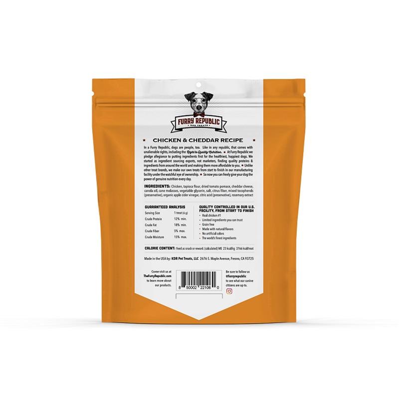 Furry Republic Chicken and Cheddar Bones Dog Treats, 6 oz | Allivet