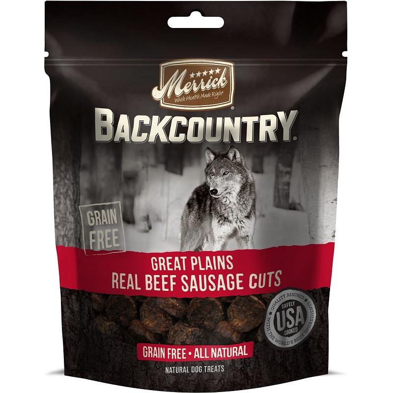 Merrick Backcountry Great Plains Real Beef Sausage Cuts Dog Treats, 5 oz | Allivet