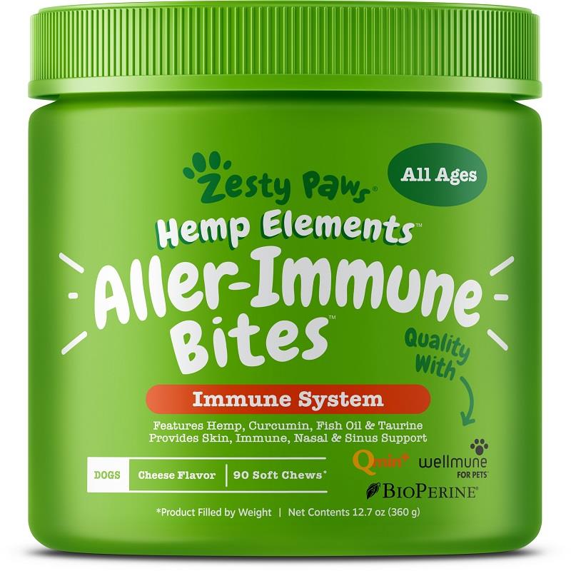 Zesty Paws Hemp Elements Aller-Immune Bites Immune System Supplement