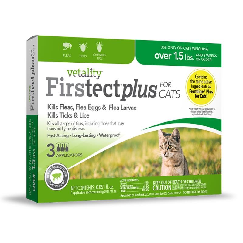 Vetality Firstect Plus for Cats over 1.5 lbs, 3 dose | Allivet