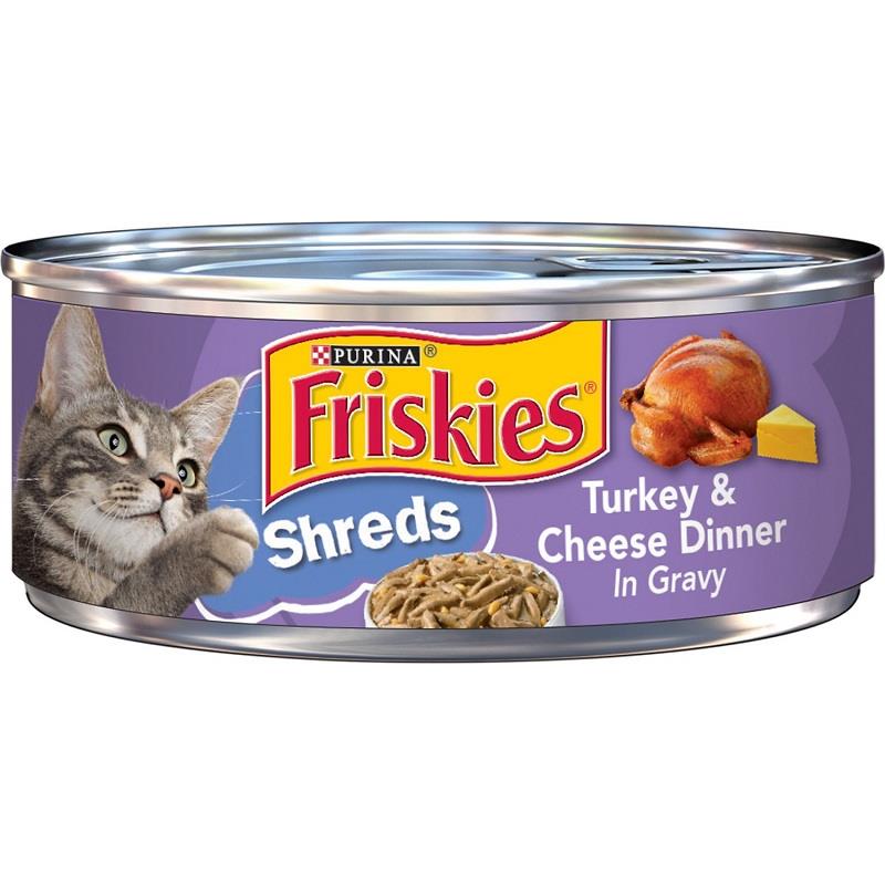 Friskies Savory Shreds Turkey And Cheese Dinner In Gravy Canned Cat