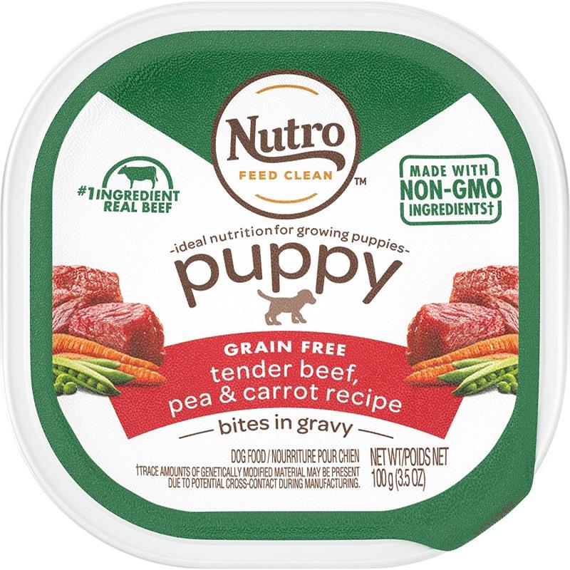 Nutro Puppy Bites in Gravy Tender Beef, Pea & Carrot Recipe Wet Dog ...