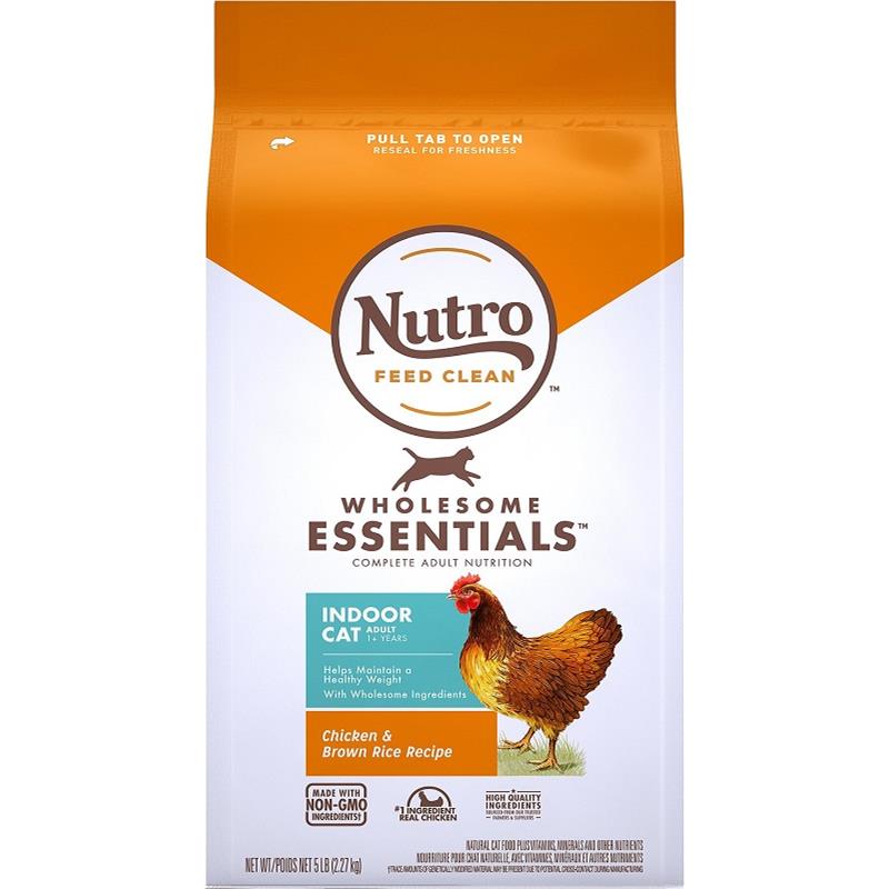 Nutro Wholesome Essentials Indoor Chicken and Brown Rice Recipe Adult ...