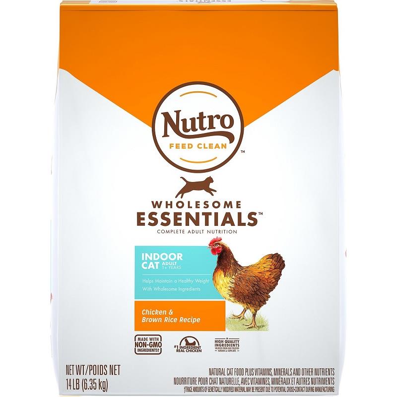 Nutro Wholesome Essentials Indoor Chicken and Brown Rice Recipe Adult ...