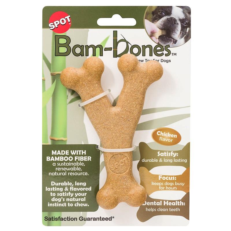 Ethical Pet Spot Bam-Bones Wish Bone Chicken Flavored Chew Single Dog ...