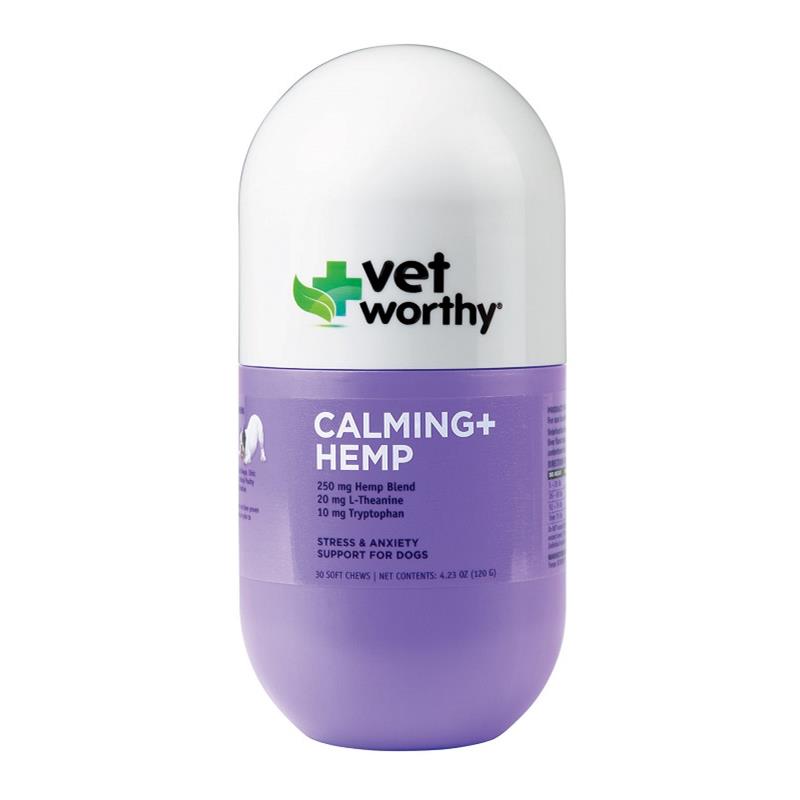 Vet Worthy Calming + Hemp Soft Chews for Dogs, 30 ct | Allivet