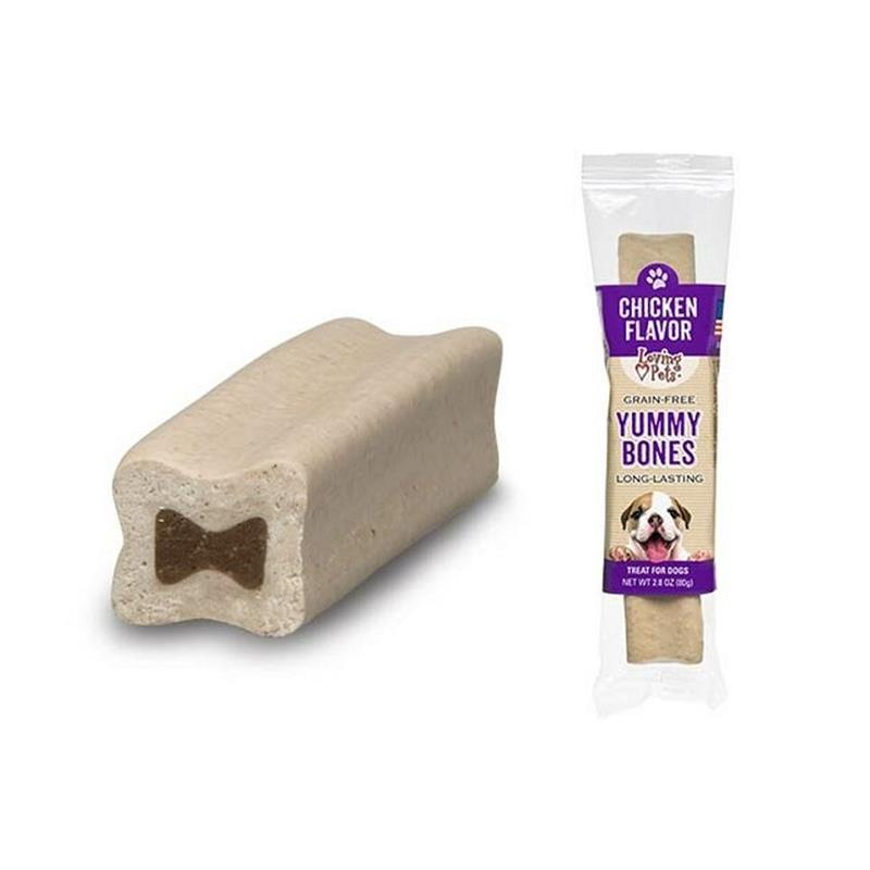 Single Wrapped Yummy Bone Flavor Filled Bone Dog Treat Allivet