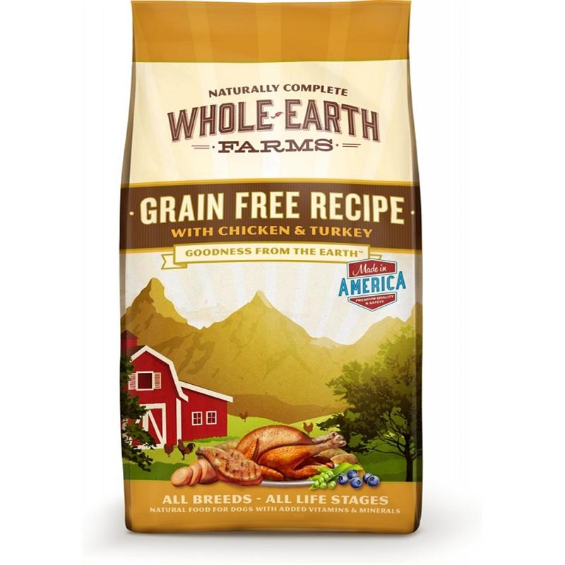 Whole Earth Farms Grain Free Recipe with Chicken and Turkey Dry Dog ...