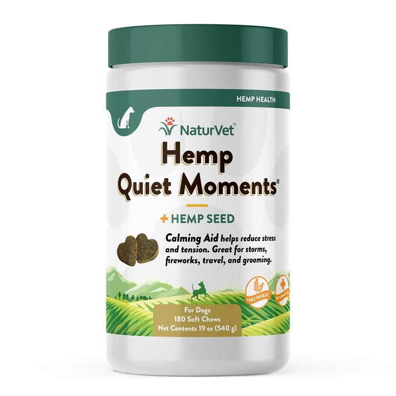 NaturVet Hemp Quiet Moments Plus Hemp Seed Soft Chews for Dogs Allivet