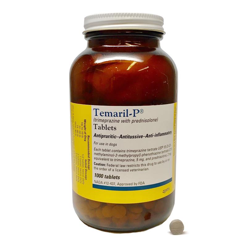 Can i give my dog temaril p retailer and benadryl