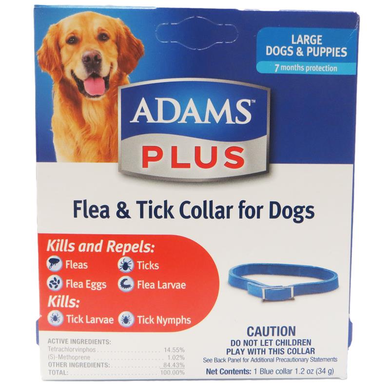 Adams Plus Flea and Tick Collar for Large Dogs Up to 25 inch Neck